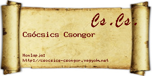 Csócsics Csongor névjegykártya
