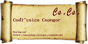 Csócsics Csongor névjegykártya