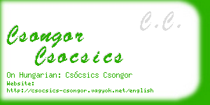 csongor csocsics business card